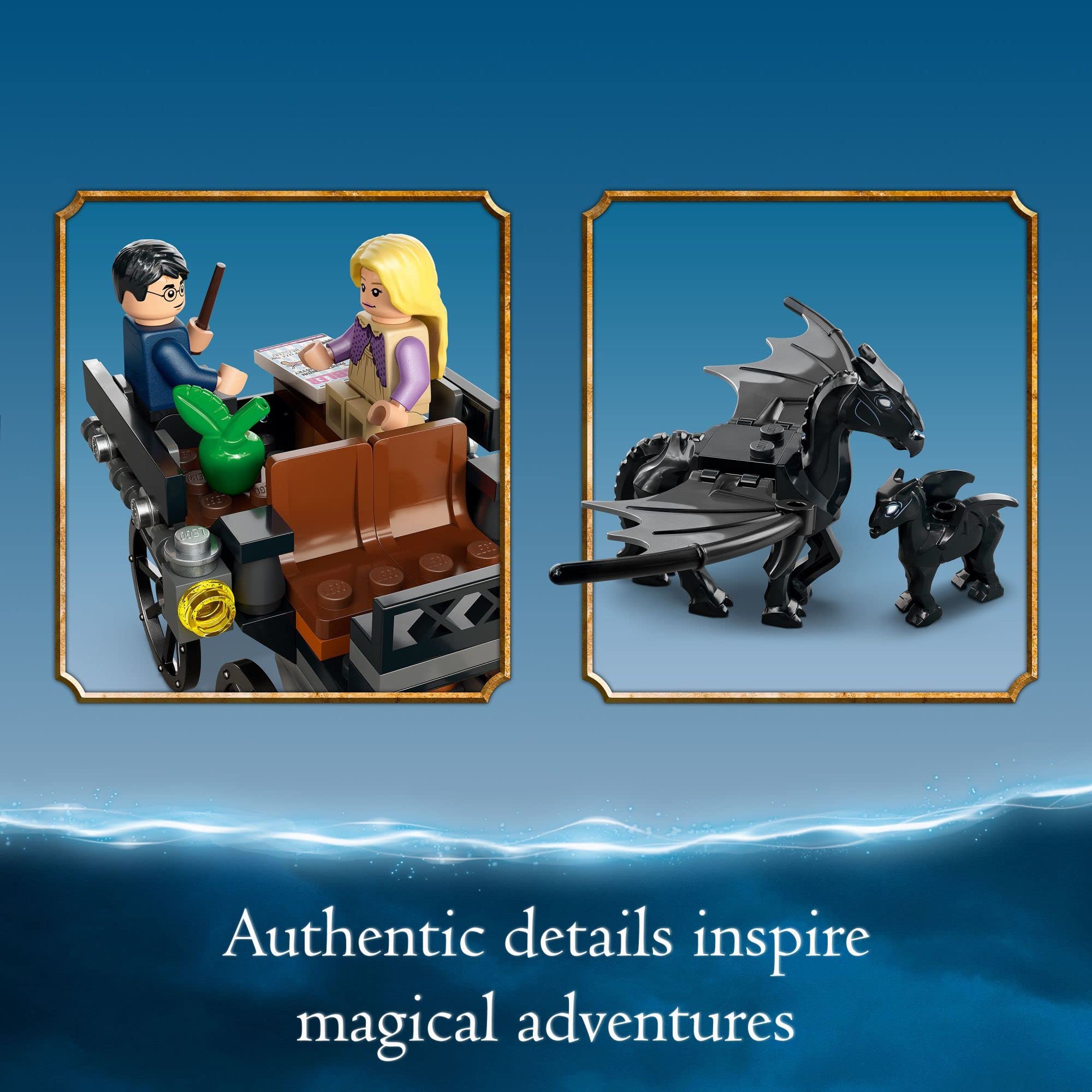 LEGO Harry Potter Hogwarts Carriage & Thestrals Set 76400, Building Toy for Kids 7 Plus Years Old with 2 Winged Horse Figures and Luna Lovegood Minifigure