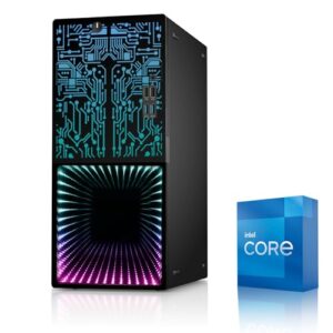 Gaming PC Desktop Intel core i7 8th Gen, TechMagnet Horizon+, AMD RX-550 4GB DDR5, 16GB RAM, 256GB SSD, HDMI, DVI, VGA, RGB Keyboard, Mouse, Wi-Fi, Windows 11 Homefessional (Renewed)