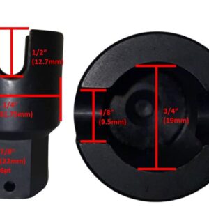 T-Bar Socket C-Clamp Tap Wrench Rod Chuck Key Crank Handle Scissor Jack Brake tool Half Inch Drive Adapter J Screw Wing Nut Slotted Socket tool 1/2 Inch drive