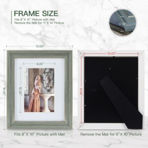 XUANLUO 3 Pack 11x14 Inch Picture Frames Farmhouse Rustic Vintage Distressed Wood Grain Photo Frame with Plexiglass for Table Top Display and Wall Hanging