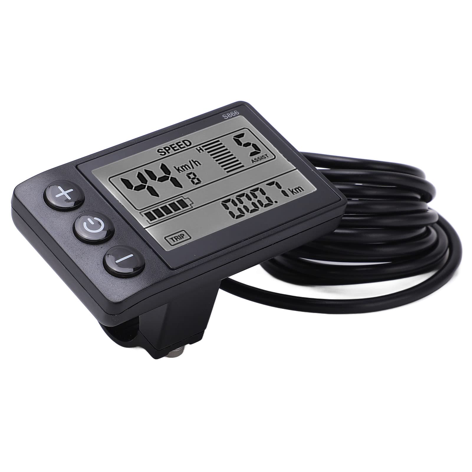 Electric LCD Display Meter, 24V 36V 48V Ebike LCD Display Control Panel with SM Plug, Waterproof Electric Display Meter Conversion Kit for Electric Scooter, Electric Bike