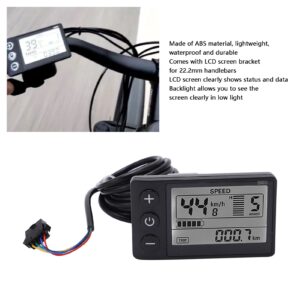 Electric LCD Display Meter, 24V 36V 48V Ebike LCD Display Control Panel with SM Plug, Waterproof Electric Display Meter Conversion Kit for Electric Scooter, Electric Bike