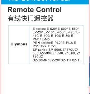 Pixel Camera Shutter Remote Control RC-201 UC1 Release Cord Compatible with Olympus E-M1, E-M5, E-M10, Pen-F, EPL8, EPL7, EPL6, EPL5, EPL3, EPL2, EP5, EP3, E400, E410, E420, E450, E510, E520, E550