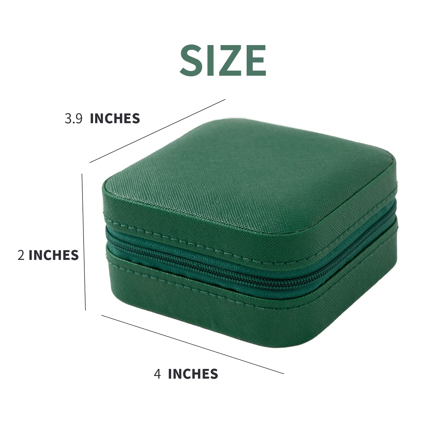 KElofoN Travel jewelry Organizer Travel jewelry case Travel Jewelry box Small Jewelry Organizer Box for Girls Women（green）