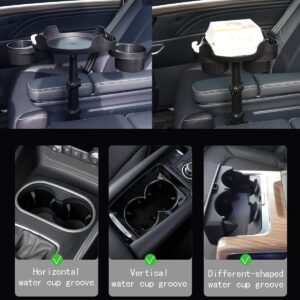 HOLDCY Cup Holder Expander for Car, 360 Degrees Rotate Adjustable 6.3 inches Surface Car Tray Table and Drink Holders with 3 Coaster, Car Cup Holder Tray Apply to All Auto Models