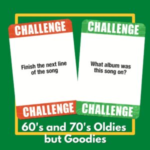 Lyrically Correct 60's and 70's Oldies but Goodies Music Trivia Card Game | Multi-Generational Family Gatherings, Adult Game Night and Fun Trivia