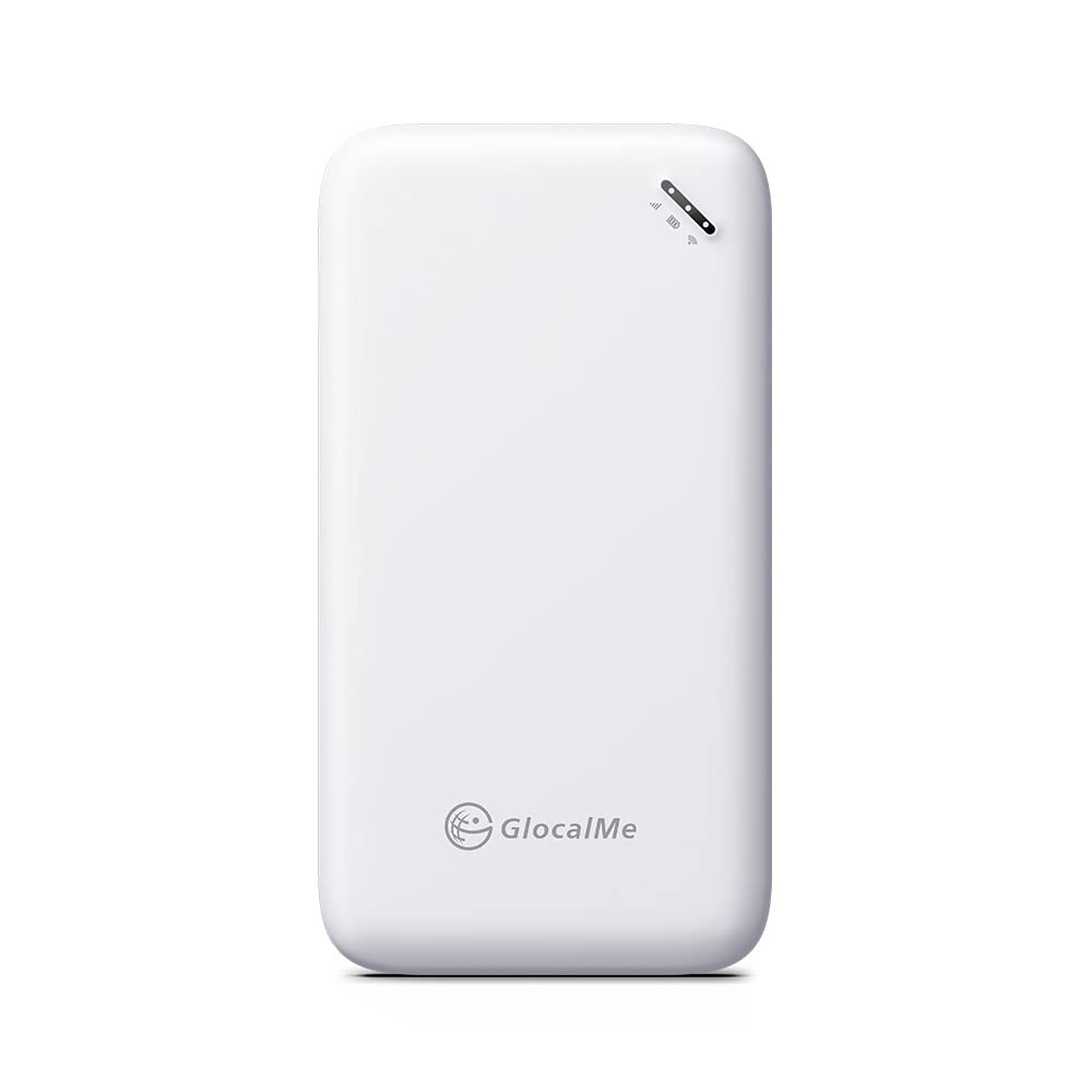 GlocalMe UPP 4G LTE Mobile Hotspot WiFi Router, Available in Over 150 Countries, no SIM Card Required, no Roaming fees, Portable International Hotspot, with Smart Local Network Auto-Selection (White)