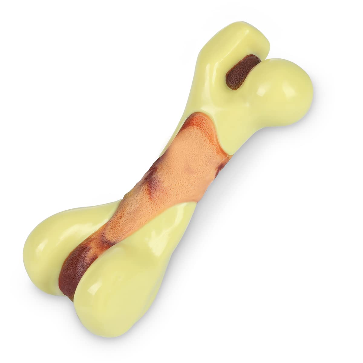 Tikaton Dog Chew Toys for Aggressive Chewers, Peanut Butter Flavor Durable Dog Teething Chew Toys Bones for Large/Medium/Small Puppies