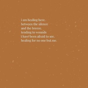 healing for no one but me