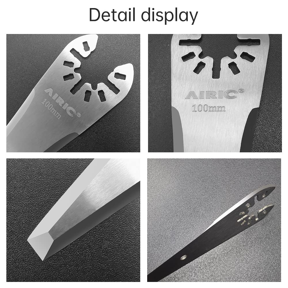 AIRIC Universal Rigid Scrapers 6pcs Kit, Tapered Scrapers and usual Scraper Multitool Blades, Compatible with Dewalt Fein Multimaster Porter Cable Black&Decker Dremel Rockwell etc. 1YQG6K