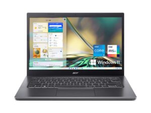 acer aspire 5 a514-55-545g slim laptop | 14.0" full hd ips display | 12th gen intel core i5-1235u | 8gb ddr4 | 512gb nvme gen 4 ssd | 802.11ax wi-fi 6e | thunderbolt 4 | backlit keyboard | win 11 home