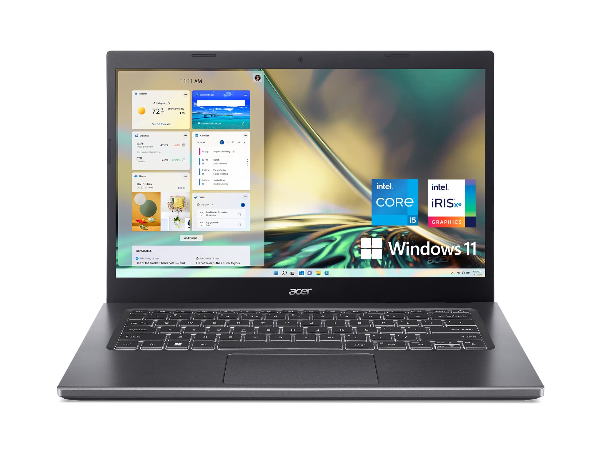 Acer Aspire 5 A514-55-545G Slim Laptop | 14.0" Full HD IPS Display | 12th Gen Intel Core i5-1235U | 8GB DDR4 | 512GB NVMe Gen 4 SSD | 802.11ax Wi-Fi 6E | Thunderbolt 4 | Backlit Keyboard | Win 11 Home