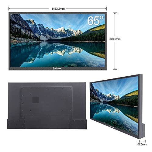 SYLVOX 65'' Full Sun Outdoor TV Waterproof 4K Television, 2000nits All Metal Corrosion Resistant, with Wireless Connection & Wi-Fi, for Outdoor All Area, Pool Series OT65A1KAGE 2023