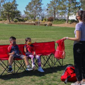 PowerNet Carli Lloyd 6 Seater Team Bench | Backpack Style Carry Bag Included | Ultra Portable | Great for Teams | Soccer Basketball Football