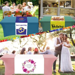 Custom Table Runner with Business Logo Text Up to 36"x72" Personalized Logo Table Runner for Business Vendors Wedding Birthday, 30"x72"