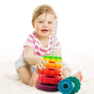 LBAIBB (1 PCS) Spinning Stacking Toys,Spin Toys ABS Plastic and Color Rainbow Design,Focus on Children Educational and Interactive Learning's Stack Toys, Suitable for Gifts for Boys and Girls