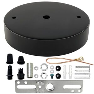 vtyxctigj light canopy kit black, 4.7" us ul vintage chandelier ceiling light plate for pendant light chandelier canopy kit with all mounting hardware, light fixture cover plate for easy installation