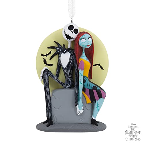 Hallmark Disney Tim Burton's The Nightmare Before Christmas Jack and Sally on Tombstone Christmas Ornament (0003HCM0845)