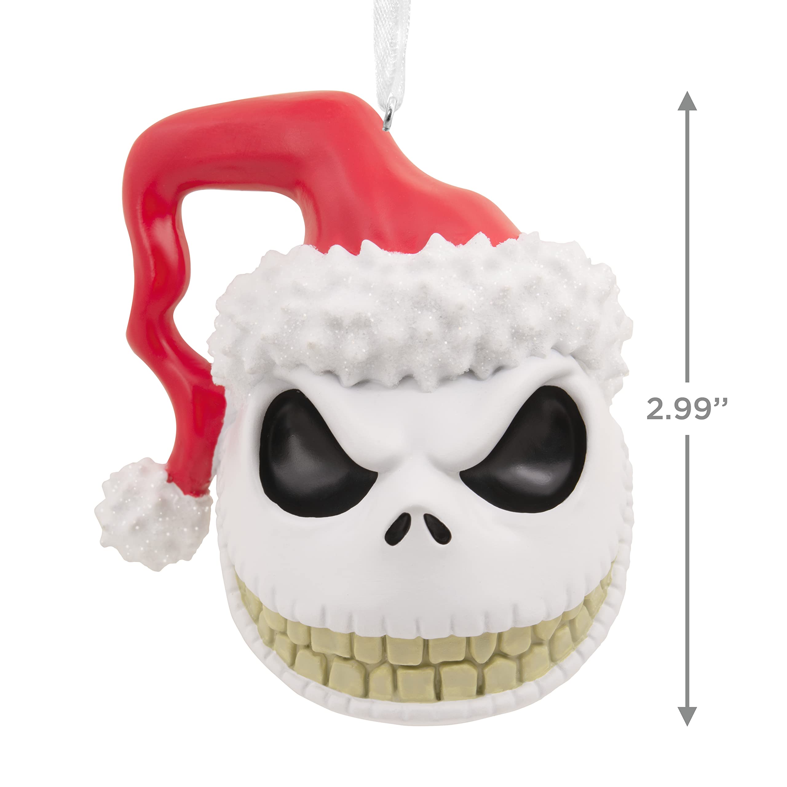 Hallmark Disney Tim Burton's The Nightmare Before Christmas Jack Skellington Head Christmas Ornament,Resin