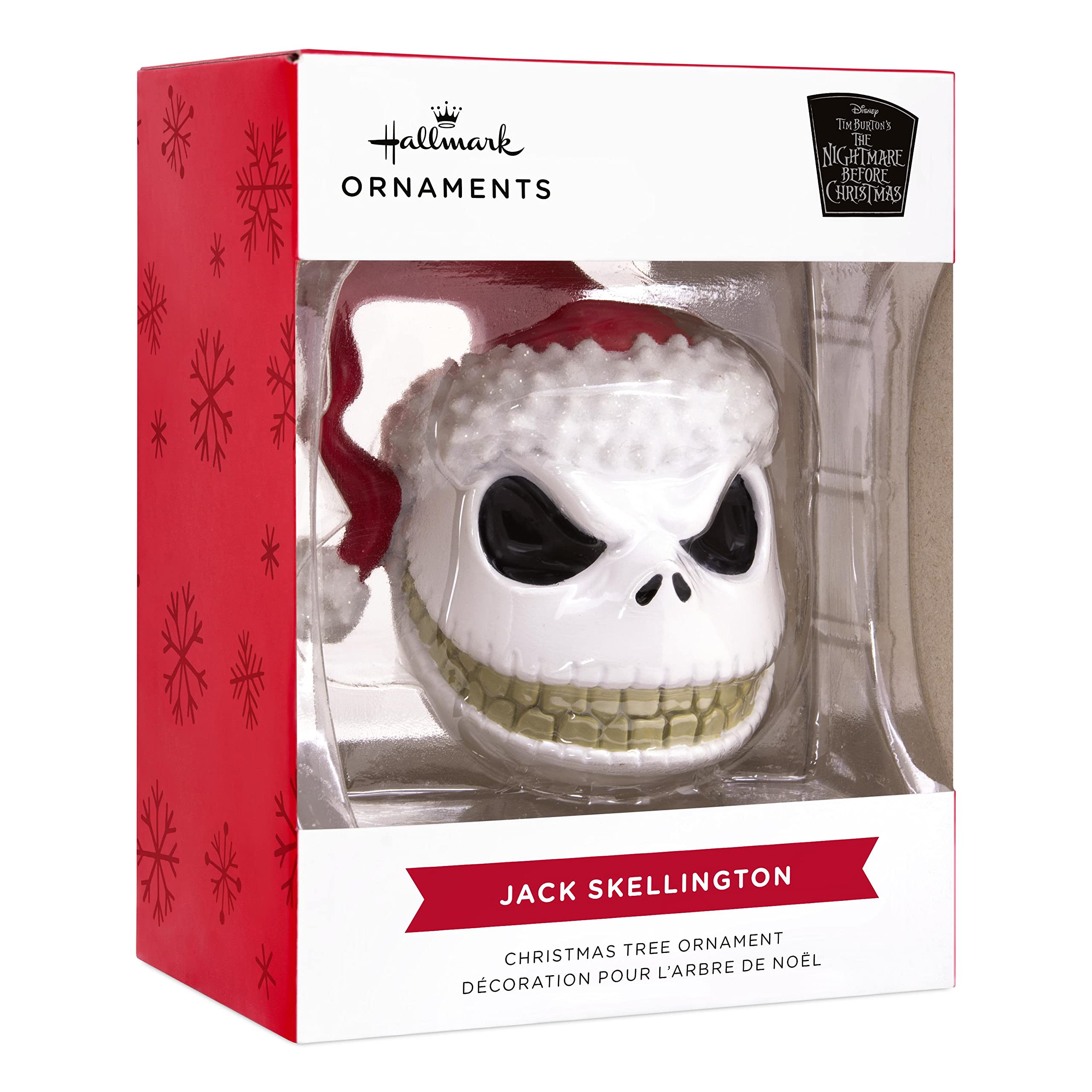 Hallmark Disney Tim Burton's The Nightmare Before Christmas Jack Skellington Head Christmas Ornament,Resin