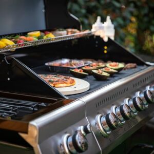 Royal Gourmet GA6402C 6-Burner Propane Gas Grill with Sear Burner and Side Burner, 74,000 BTU, Cabinet Style Outdoor BBQ Grill for Barbecue Grilling and Backyard Cooking, Coffee