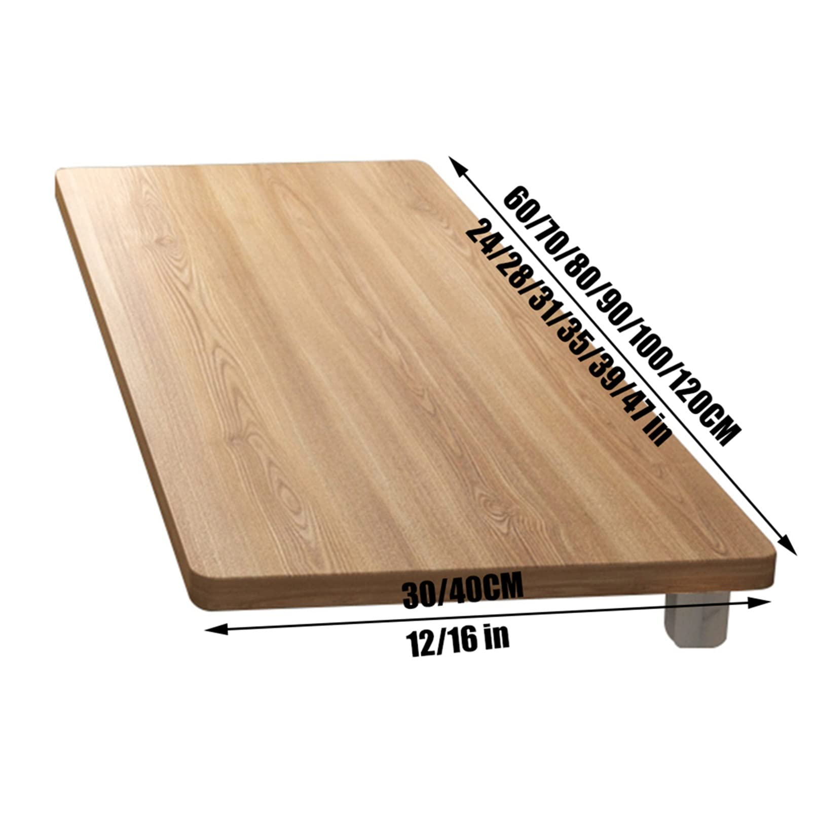 Wall-Mounted Table Wall Desk, Drop-Leaf Computer Table, Folding Heavy Duty Shelf Bracket Bench Table, Kitchen Dining Desk, Wood Color 120x50cm/47x20in