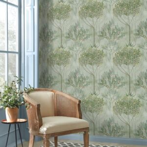 MN1823 Orchard Wallpaper Green from Mediterranean by York Wallcoverings