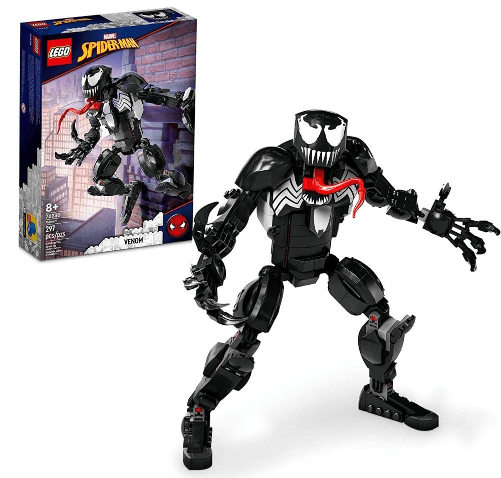 LEGO Marvel Venom Figure, 76230 Fully Articulated Super Villain Action Toy, Spider-Man Universe Collectible Set, Alien Toys for Boys and Girls