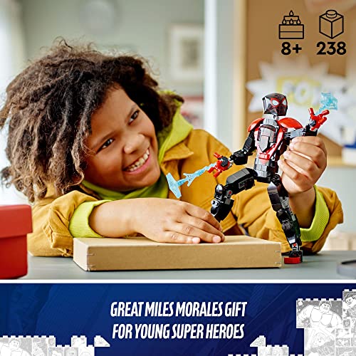 LEGO Marvel Miles Morales Figure Set, 76225 Fully Articulated Spider-Man Action Toy, Super Hero Movie Collectible, Birthday Gift Idea for Kids