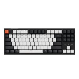 keychron c1 87 key hot-swappable wired mechanical keyboard, usb type-c cable, double-shot abs keycaps tkl mechanical gaming keyboard, white backlit gateron g pro brown switch for mac windows