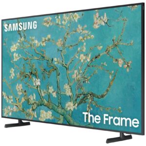 SAMSUNG QN85LS03BAFXZA 85" The Frame 4K UltraHD Smart QLED TV with a VG-SCFA85BWB 85" The Frame Customizable Bezel - Modern Brown (2022)