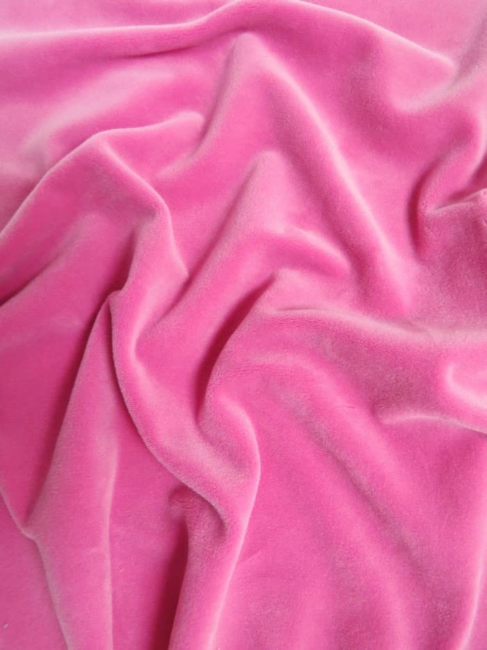 Stretch Mochi Plush Minky Fabric Hug-Z™ by The Yard DIY Baby Blankets Decor Clothing Snuggle (Fuchsia)