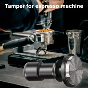 PUSEE 51mm Espresso Coffee Tamper,Premium Calibrated Espresso Tamper 30lb Coffee Tamper with Spring Loaded,100% Stainless Steel Ground Tamper for Barista Home Coffee Espresso Accessories Upgrade3.0