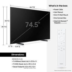 SAMSUNG 75-Inch Class QLED The Frame Series - Quantum HDR Smart TV with Alexa Built-in (QN75LS03BAFXZA, 2022 Model) (Renewed)