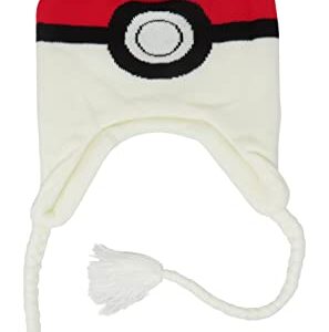 Bioworld Pokemon Pokeball Iconic Game Symbol Laplander Cosplay Youth Beanie Cap White