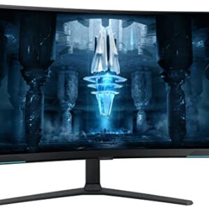 SAMSUNG 32" Odyssey Neo G8 4K UHD 240Hz 1ms G-Sync 1000R Curved Gaming Monitor, Quantum HDR2000, AMD FreeSync Premium Pro, Matte Display, Ultrawide Game View, DisplayPort, Black & White, 2022