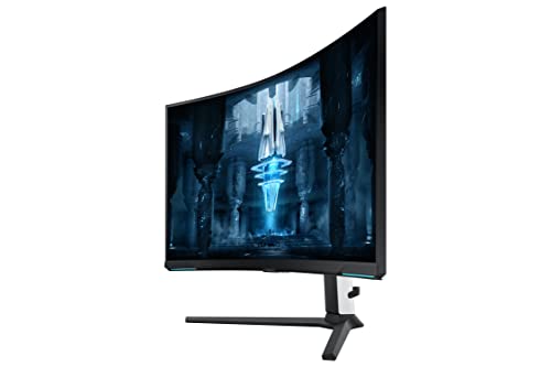 SAMSUNG 32" Odyssey Neo G8 4K UHD 240Hz 1ms G-Sync 1000R Curved Gaming Monitor, Quantum HDR2000, AMD FreeSync Premium Pro, Matte Display, Ultrawide Game View, DisplayPort, Black & White, 2022