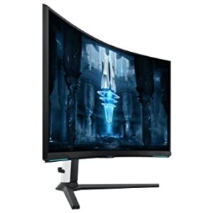 SAMSUNG 32" Odyssey Neo G8 4K UHD 240Hz 1ms G-Sync 1000R Curved Gaming Monitor, Quantum HDR2000, AMD FreeSync Premium Pro, Matte Display, Ultrawide Game View, DisplayPort, Black & White, 2022