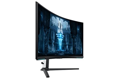 SAMSUNG 32" Odyssey Neo G8 4K UHD 240Hz 1ms G-Sync 1000R Curved Gaming Monitor, Quantum HDR2000, AMD FreeSync Premium Pro, Matte Display, Ultrawide Game View, DisplayPort, Black & White, 2022