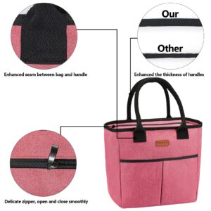 FITHOME Insulated Lunch Bag for Women/Men, Reusable Leakproof Cooler Thermal Lunch Box Tote Bags fit for Ice Pack, Adults College Fashion Lunch Bags for Work/Picnic/Travel