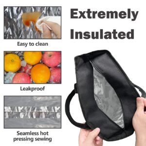 FITHOME Insulated Lunch Bag for Women/Men, Reusable Leakproof Cooler Thermal Lunch Box Tote Bags fit for Ice Pack, Adults College Fashion Lunch Bags for Work/Picnic/Travel