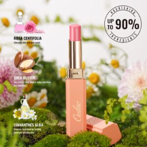 Oulac Orange Nude Shine Lipstick - Peach Moisturizing Lip Stick Glossy Tinted Lip Balm, Sheer Shine Juicy Finish, Lightweight and Hydrating Formula for Dry Lip Care, Vegan 2.2g/0.07oz (05)