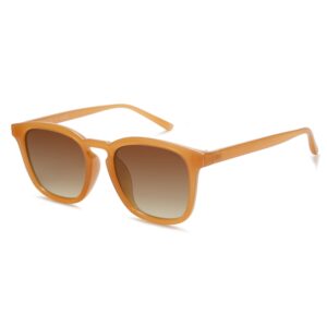 sojos polarized sunglasses for women men classic vintage style shades sj2155, orange/brown