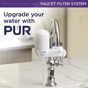 PUR Faucet Mount Water Filtration System, White – Vertical Faucet Mount with 2 Filters for Crisp, Refreshing Water, FM-3333B