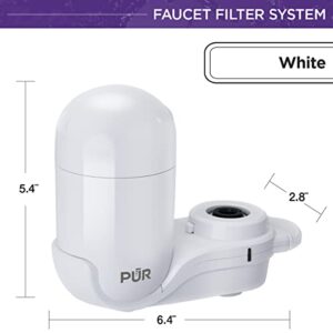 PUR Faucet Mount Water Filtration System, White – Vertical Faucet Mount with 2 Filters for Crisp, Refreshing Water, FM-3333B