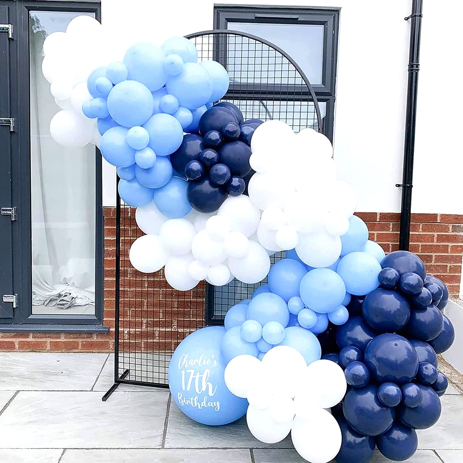 Navy Blue Balloon Garland Arch Kit 100 Pack 18/12/10/5 Inch Dark Blue Balloons Different Sizes Latex Party Balloon for Birthday Wedding Bride Anniversary Gender Reveal Boys Party Decorations