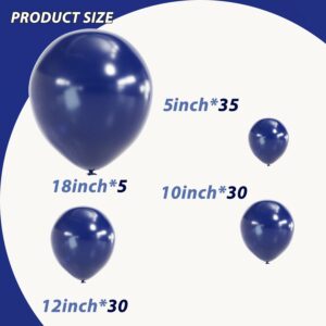 Navy Blue Balloon Garland Arch Kit 100 Pack 18/12/10/5 Inch Dark Blue Balloons Different Sizes Latex Party Balloon for Birthday Wedding Bride Anniversary Gender Reveal Boys Party Decorations