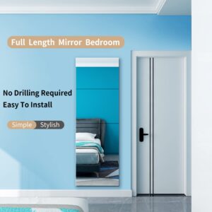 quegau Full Length Mirror for Kids Safety Shatterproof Mirror,Plastic Wall Mirror,Made of Acrylic Plexiglass Mirror,4 Pcs 12"x12",Long Bedroom Door Closet Mirror,Workout for Home Gym Body Mirror