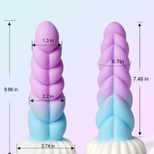 Realistic Monster Silicone Dildo - 8.6" Big Shaped Liquid Dildo with Strong Suction Cup, Huge Thick Dildo for Women, Anal Plug Dildo Prostate Massager Adult Sex Toy for Women Men and Couples