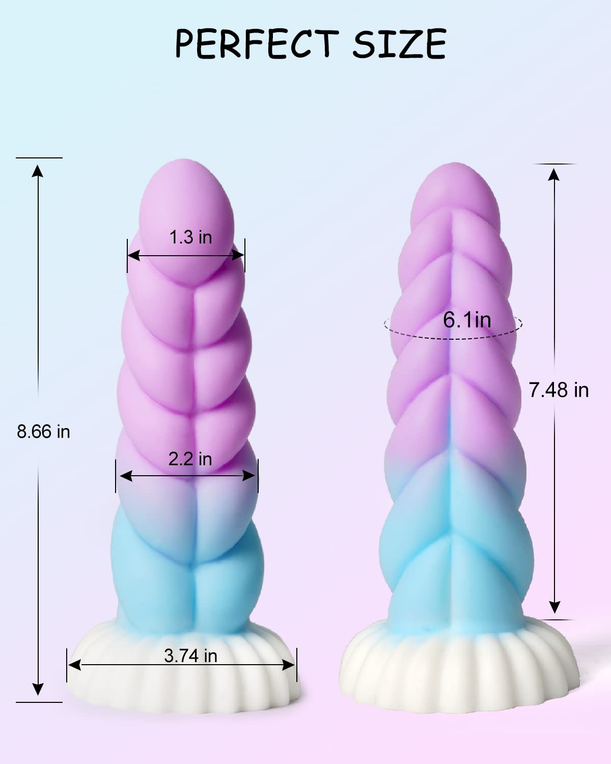 Realistic Monster Silicone Dildo - 8.6" Big Shaped Liquid Dildo with Strong Suction Cup, Huge Thick Dildo for Women, Anal Plug Dildo Prostate Massager Adult Sex Toy for Women Men and Couples